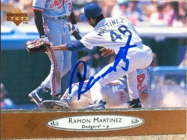 Ramon Martinez Signed 1996 Upper Deck Baseball Card - Los Angeles Dodgers