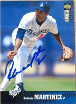 Ramon Martinez Signed 1997 Collector's Choice Baseball Card - Los Angeles Dodgers