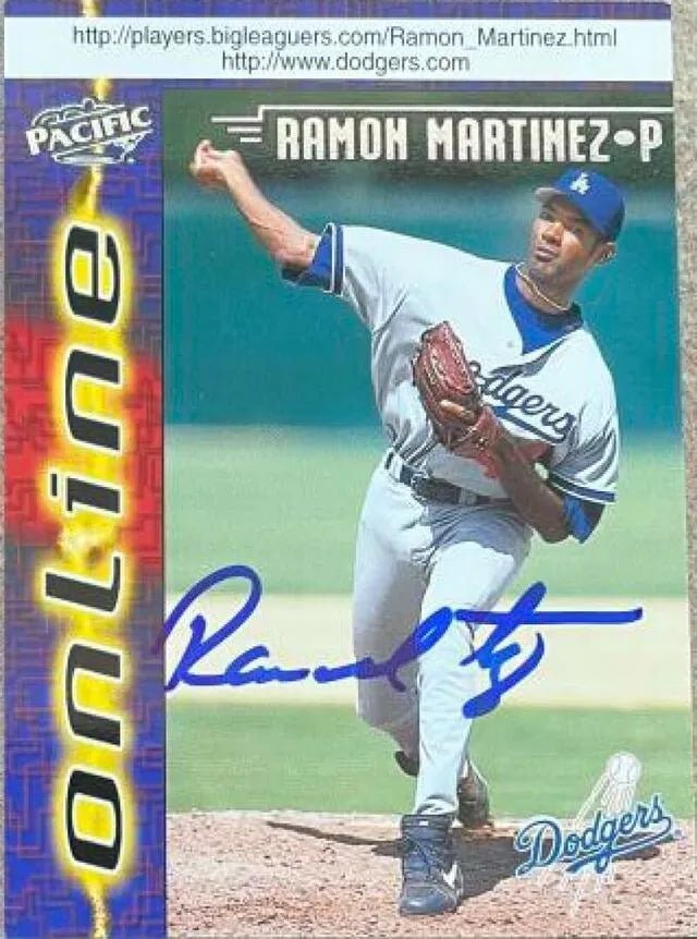 Ramon Martinez Signed 1998 Pacific Online Baseball Card - Los Angeles Dodgers