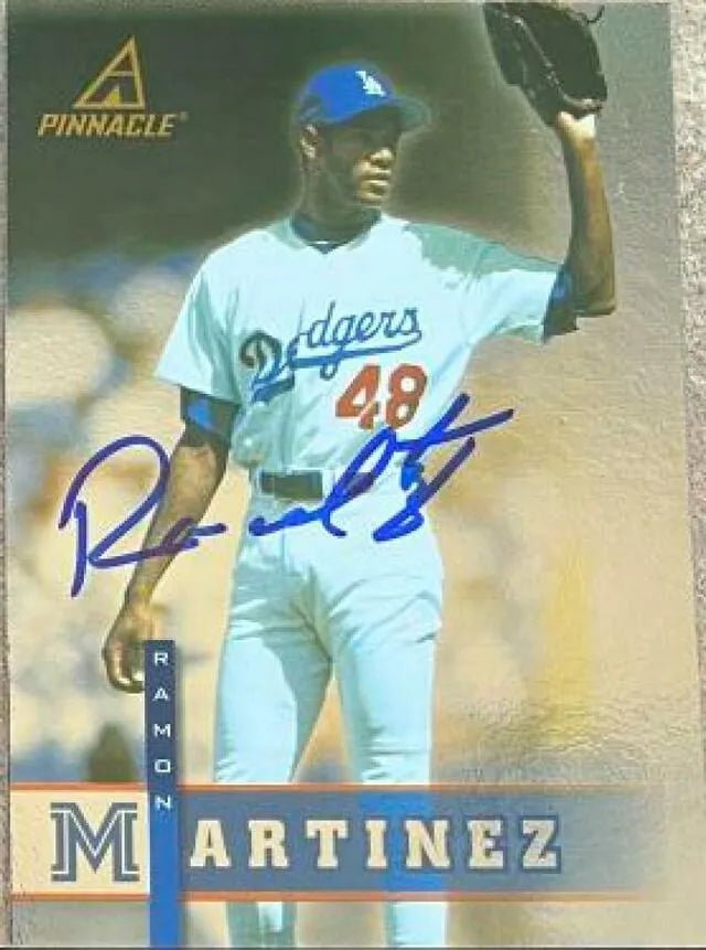 Ramon Martinez Signed 1998 Pinnacle Baseball Card - Los Angeles Dodgers