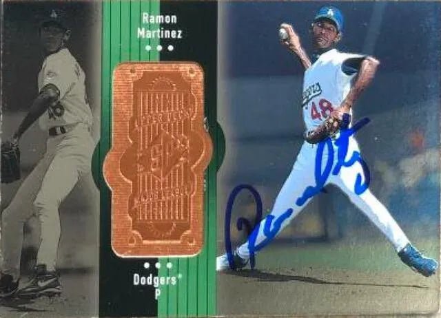 Ramon Martinez Signed 1998 SPx Finite Baseball Card - Los Angeles Dodgers