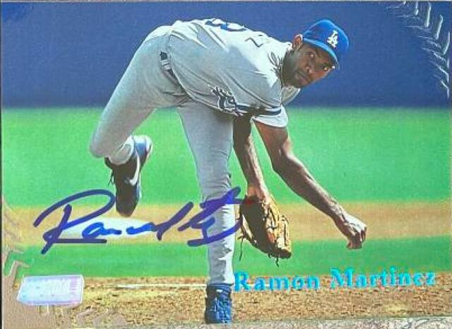 Ramon Martinez Signed 1998 Stadium Club Baseball Card - Los Angeles Dodgers - PastPros