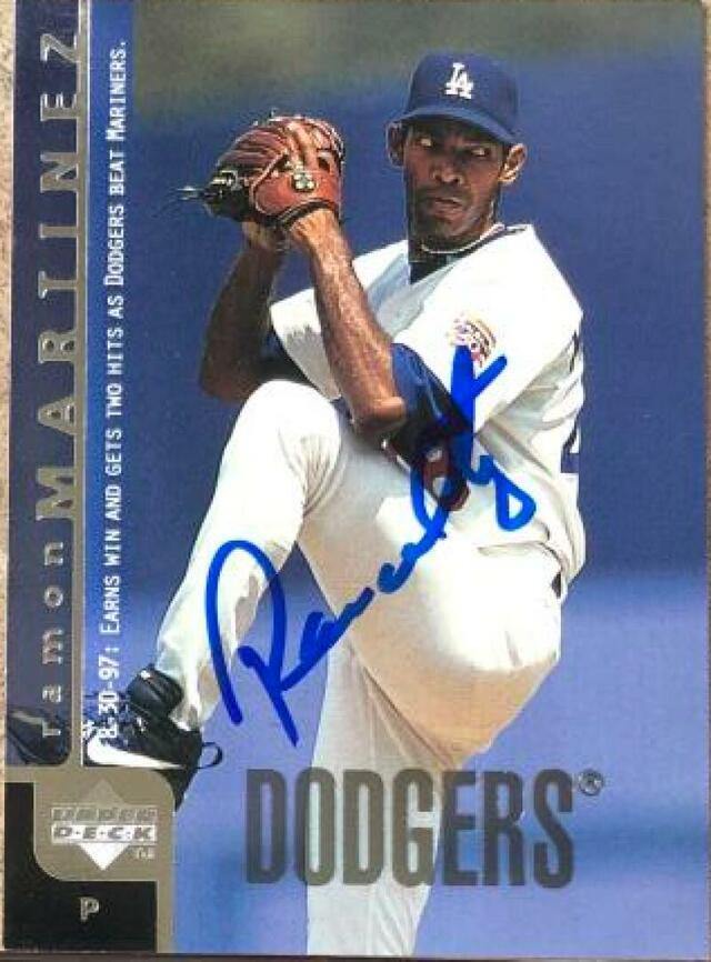 Ramon Martinez Signed 1998 Upper Deck Baseball Card - Los Angeles Dodgers - PastPros
