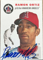 Ramon Ortiz Signed 2003 Topps Heritage Baseball Card - Anaheim Angels