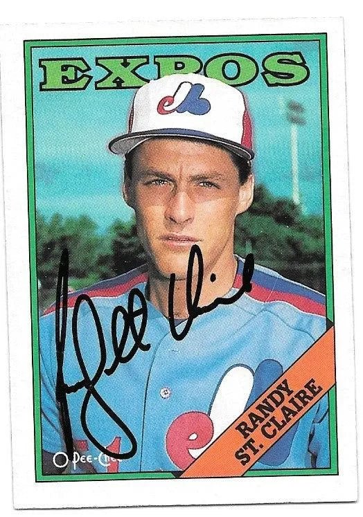 Randy St Claire Signed 1988 O-Pee-Chee Baseball Card - Montreal Expos