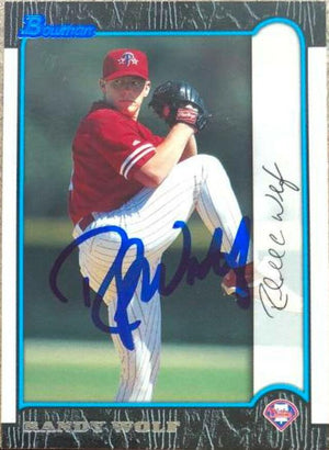 Randy Wolf Signed 1999 Bowman Baseball Card - Philadelphia Phillies - PastPros