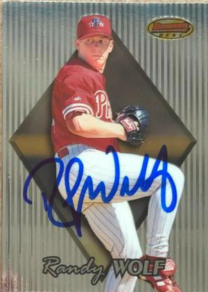 Randy Wolf Signed 1999 Bowman's Best Baseball Card - Philadelphia Phillies