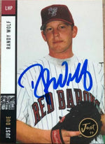 Randy Wolf Signed 1999 Just Due Baseball Card - Scranton-Wilkes-Barre Red Barons