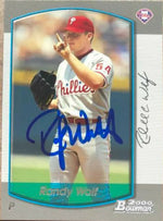 Randy Wolf Signed 2000 Bowman Baseball Card - Philadelphia Phillies