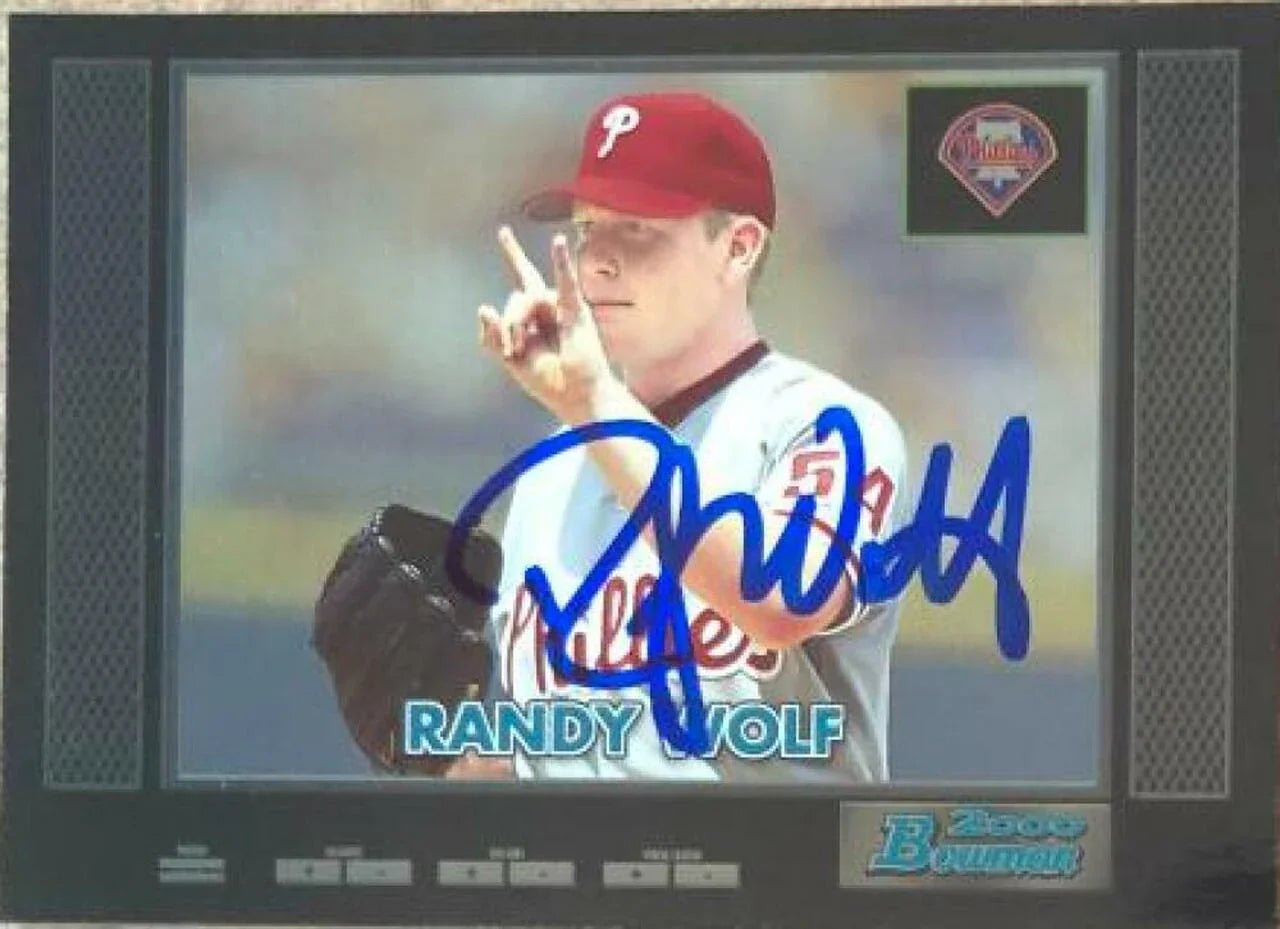 Randy Wolf Signed 2000 Bowman Retro/Future Baseball Card - Philadelphia Phillies