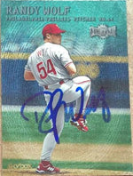 Randy Wolf Signed 2000 Metal Emerald Baseball Card - Philadelphia Phillies