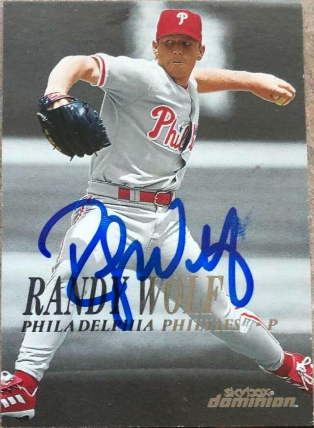 Randy Wolf Signed 2000 Skybox Dominion Baseball Card - Philadelphia Phillies - PastPros