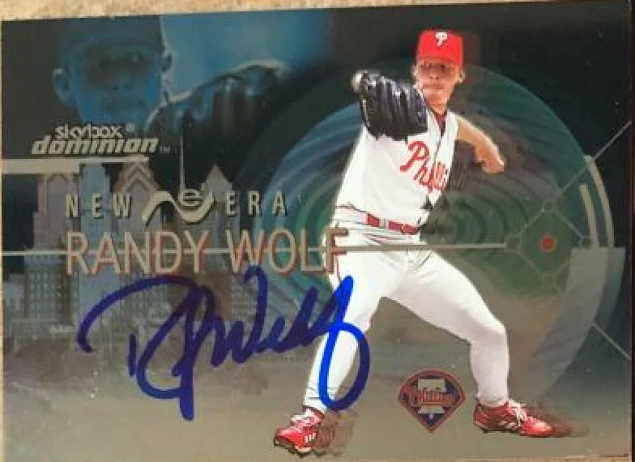 Randy Wolf Signed 2000 Skybox Dominion New Era Baseball Card - Philadelphia Phillies