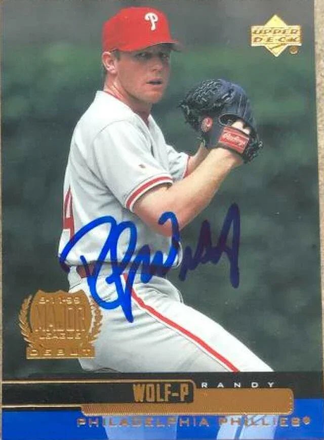 Randy Wolf Signed 2000 Upper Deck Baseball Card - Philadelphia Phillies