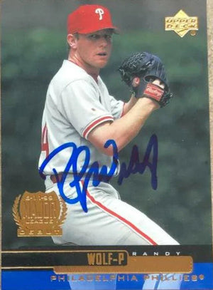 Randy Wolf Signed 2000 Upper Deck Baseball Card - Philadelphia Phillies