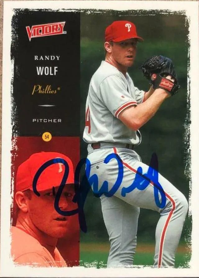 Randy Wolf Signed 2000 Upper Deck Victory Baseball Card - Philadelphia Phillies