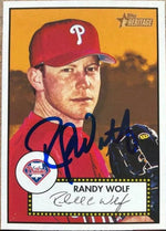 Randy Wolf Signed 2001 Topps Heritage Baseball Card - Philadelphia Phillies