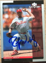Randy Wolf Signed 2001 Upper Deck MVP Baseball Card - Philadelphia Phillies - PastPros