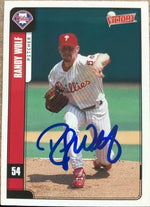 Randy Wolf Signed 2001 Upper Deck Victory Baseball Card - Philadelphia Phillies