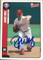 Randy Wolf Signed 2001 Upper Deck Victory Baseball Card - Philadelphia Phillies - PastPros