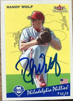 Randy Wolf Signed 2002 Fleer Tradition Baseball Card - Philadelphia Phillies
