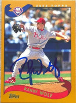 Randy Wolf Signed 2002 Topps Baseball Card - Philadelphia Phillies