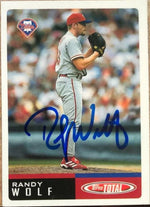 Randy Wolf Signed 2002 Topps Total Baseball Card - Philadelphia Phillies