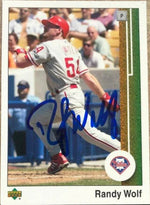 Randy Wolf Signed 2002 UD Authentics Baseball Card - Philadelphia Phillies