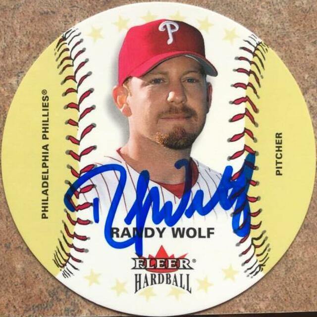 Randy Wolf Signed 2003 Fleer Hardball Baseball Card - Philadelphia Phillies - PastPros
