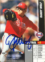 Randy Wolf Signed 2003 MLB Showdown Trading Deadline Baseball Card - Philadelphia Phillies