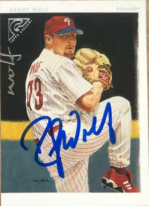 Randy Wolf Signed 2003 Topps Gallery Baseball Card - Philadelphia Phillies