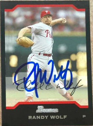 Randy Wolf Signed 2004 Bowman Baseball Card - Philadelphia Phillies