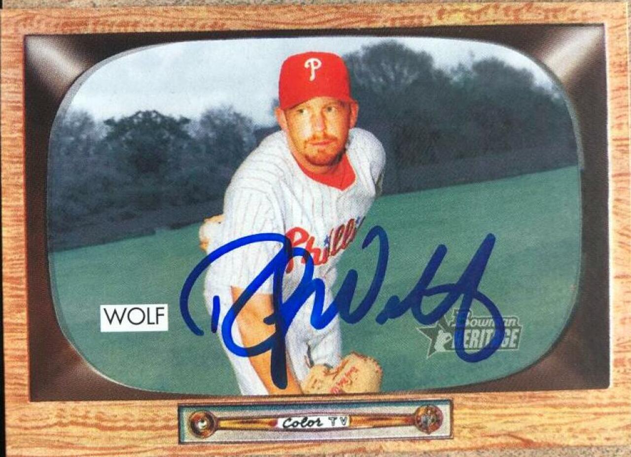 Randy Wolf Signed 2004 Bowman Heritage Baseball Card - Philadelphia Phillies - PastPros