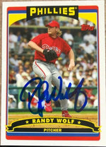 Randy Wolf Signed 2004 Topps Fan Appreciation Day Baseball Card - Philadelphia Phillies