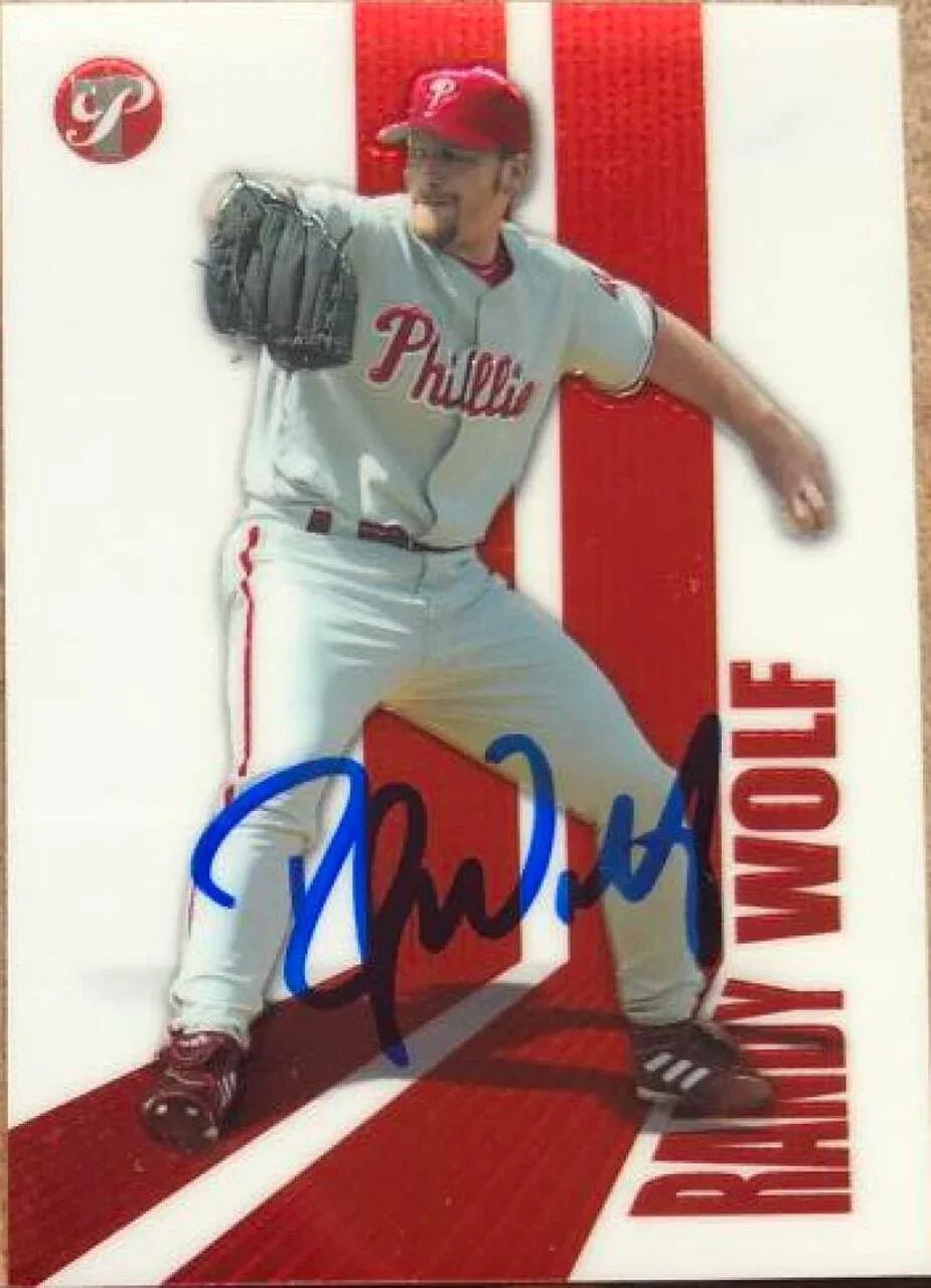 Randy Wolf Signed 2004 Topps Pristine Baseball Card - Philadelphia Phillies