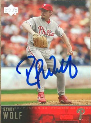 Randy Wolf Signed 2004 Upper Deck Baseball Card - Philadelphia Phillies - PastPros