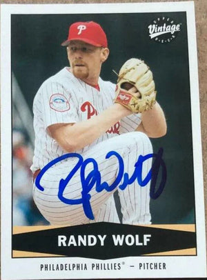 Randy Wolf Signed 2004 Upper Deck Vintage Baseball Card - Philadelphia Phillies