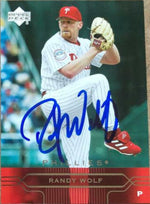 Randy Wolf Signed 2005 Upper Deck Baseball Card - Philadelphia Phillies - PastPros
