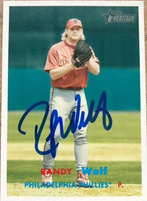 Randy Wolf Signed 2006 Topps Heritage Baseball Card - Philadelphia Phillies