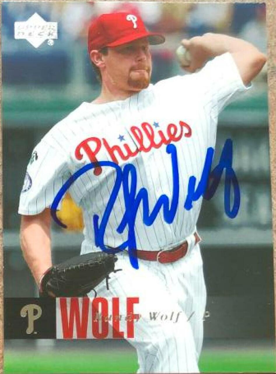 Randy Wolf Signed 2006 Upper Deck Baseball Card - Philadelphia Phillies - PastPros