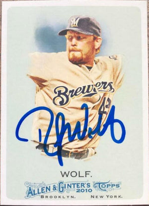 Randy Wolf Signed 2010 Allen & Ginter Baseball Card - Milwaukee Brewers - PastPros