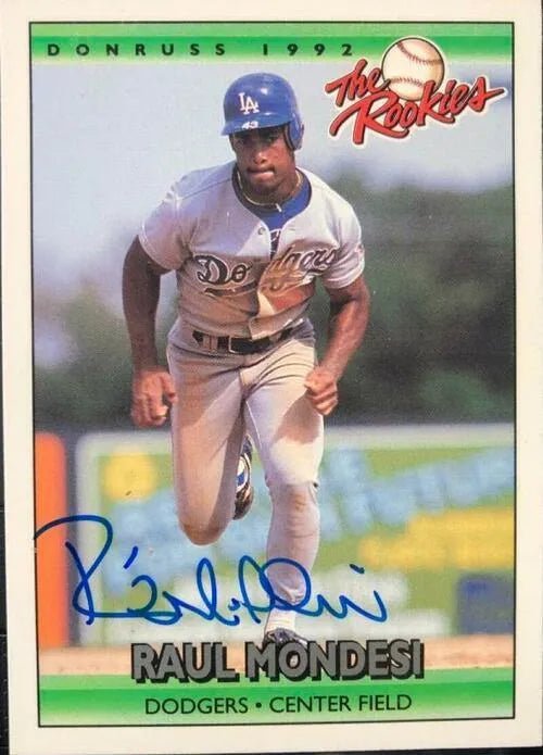 Raul Mondesi Signed 1992 Donruss Rookies Baseball Card - Los Angeles Dodgers