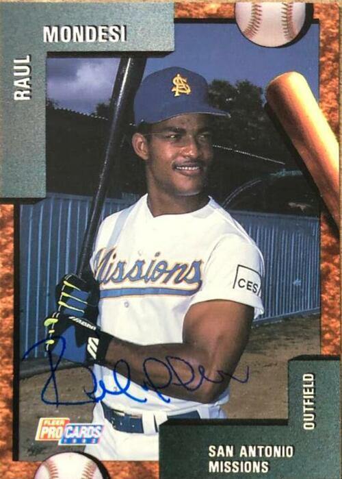 Raul Mondesi Signed 1992 Pro Cards Baseball Card - San Antonio Missions - PastPros