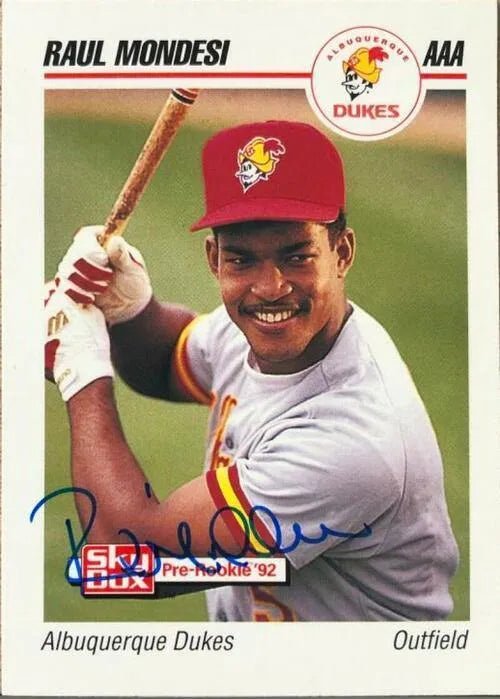 Raul Mondesi Signed 1992 Sky Box AAA Baseball Card - Albuquerque Dukes