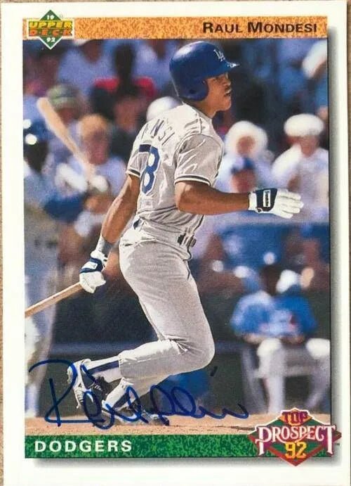 Raul Mondesi Signed 1992 Upper Deck Baseball Card - Los Angeles Dodgers