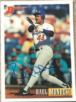 Raul Mondesi Signed 1993 Bowman Baseball Card - Los Angeles Dodgers
