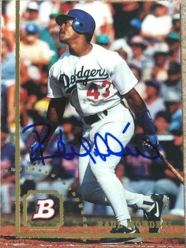 Raul Mondesi Signed 1994 Bowman Baseball Card - Los Angeles Dodgers - PastPros