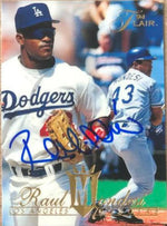 Raul Mondesi Signed 1994 Flair Baseball Card - Los Angeles Dodgers