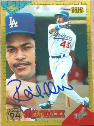 Raul Mondesi Signed 1994 Score Rookies & Traded Gold Rush Baseball Card - Los Angeles Dodgers
