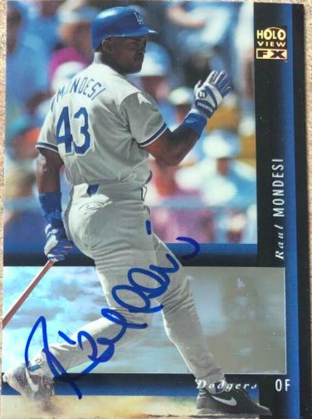 Raul Mondesi Signed 1994 SP Holoview F/X Baseball Card - Los Angeles Dodgers - PastPros